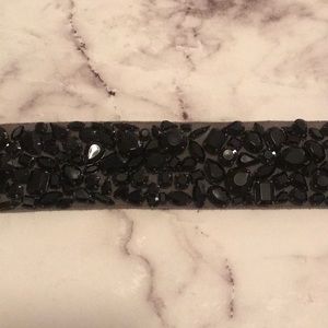 J.Crew Grosgrain Ribbon Crystal Belt